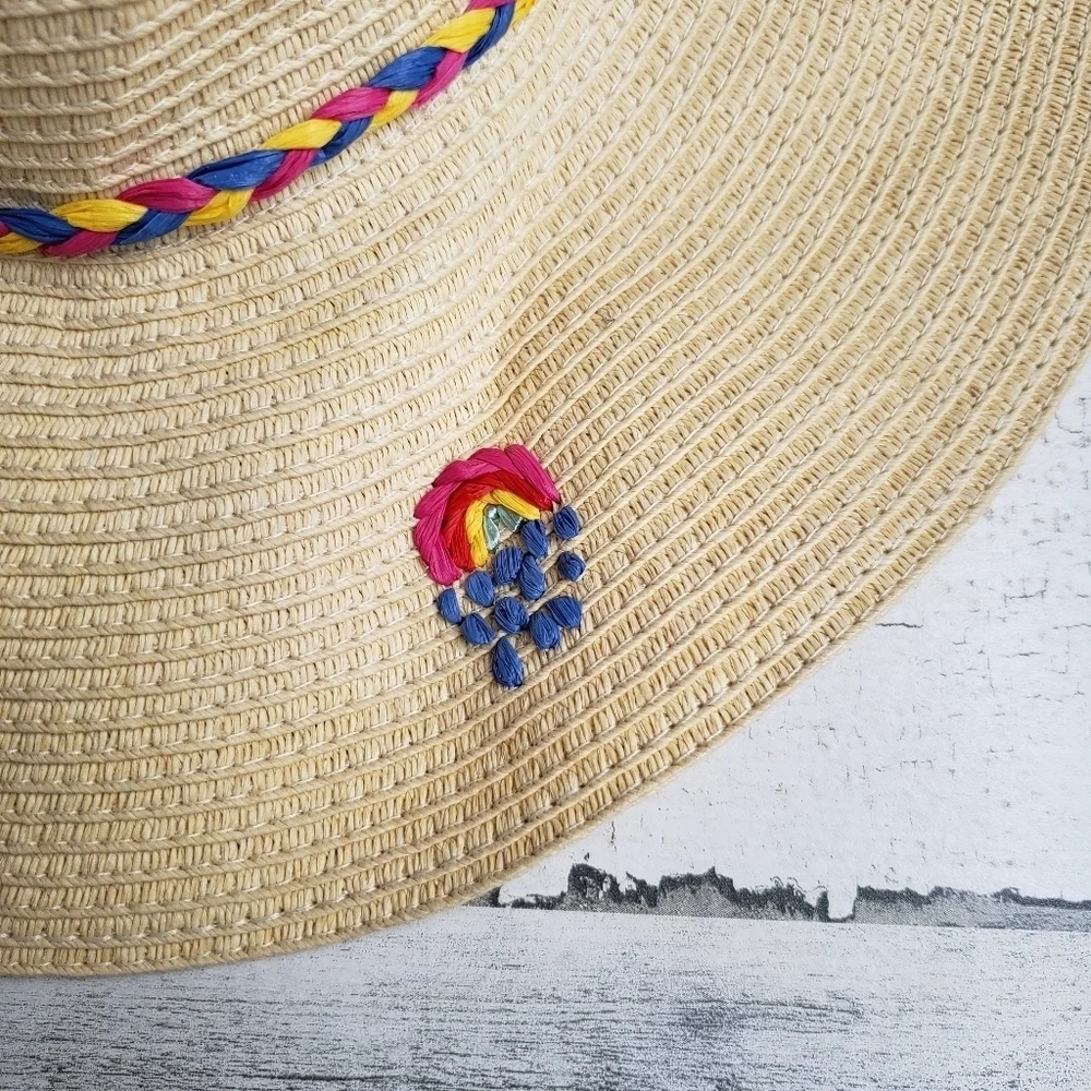 Target| Embroidered Summer Floppy Hat Tan